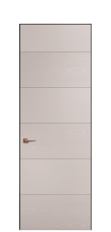Дверь межкомнатная Линия 01 Цвет Пудра Brash Покрытие Эмаль брашированная  Наличник Скрытый короб хром Цена 46300