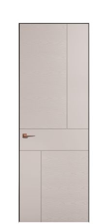 Дверь межкомнатная Линия 05 Цвет Пудра Brash Покрытие Эмаль брашированная  Наличник Скрытый короб хром Цена 46300