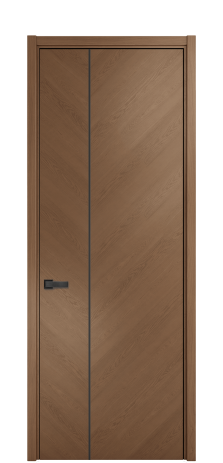 Дверь межкомнатная Юнит Слот 10-111 Цвет Дуб Темный Покрытие Шпон натуральный  Наличник L 50 Цена 59050