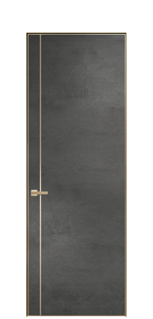 Дверь межкомнатная Слот 10-011 Цвет Камень темный Покрытие ПВХ ФАКТУРНЫЕ Наличник Скрытый короб золото Цена 42370