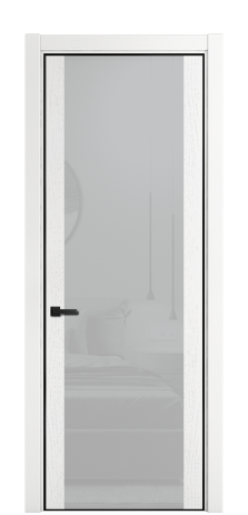 Дверь межкомнатная Ветро 21 Цвет Ясень Белый Покрытие ЭМАЛИ Шпон крашеный Наличник  L 75 Цена 75481