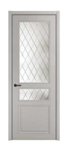 Дверь межкомнатная Страйп 4 Цвет Серый Шелк Покрытие Эмаль  Наличник L 50 Цена 44825