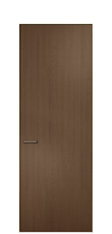 Дверь межкомнатная Бриз 1 Цвет Дуб Темный Покрытие ШПОН Дуб Наличник  Скрытый короб золото Цена 68089