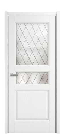 Дверь межкомнатная Неоклассик 4 Цвет Ясень Белый Покрытие Шпон крашеный  Наличник L 50 Цена 48325