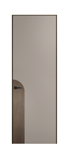 Дверь межкомнатная Дуэт 20 Цвет Какао Покрытие ЭМАЛИ Эмаль Наличник  Скрытый короб золото Цена 55213
